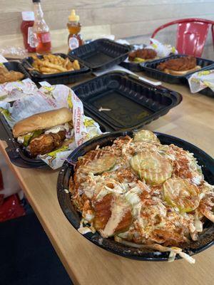 Loaded fries and sammy