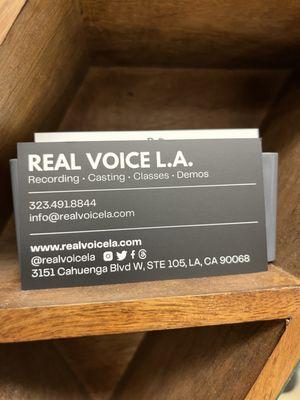 Real Voice L.A. Business Cards