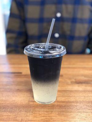 Charcoal pineapple lemonade