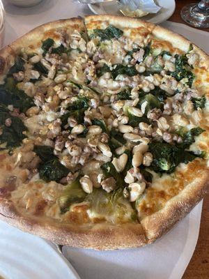 Cannellini escarole pizza