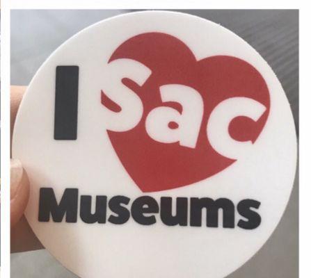 On Saturday with the purchase of $5.00 or more we received 20% off with this sticker for Free Museum Day!