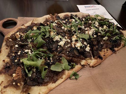 Mushroom, Onion and Goat Cheese flatbread