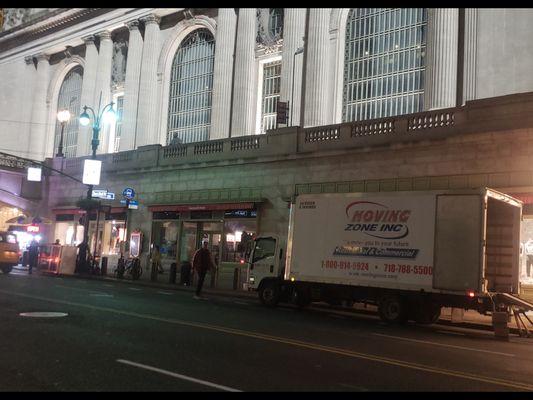 Night time move from Grand Central Terminal in Manhattan.