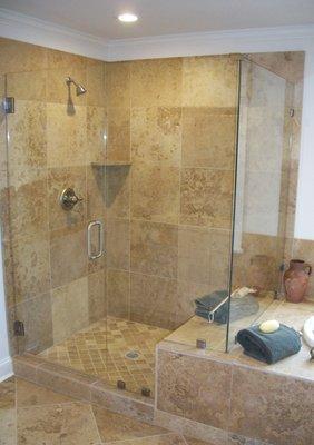 Frameless shower glass