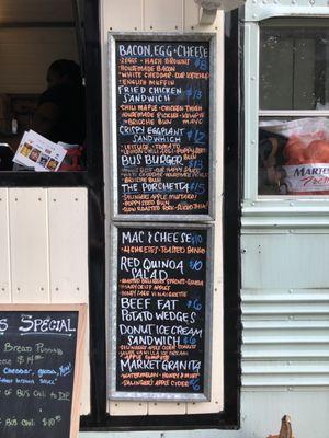 Menu for The Bus @ Salinger's Orchards & Farm Stand