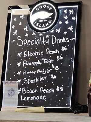 Specialty dranks as of 5-31-2024