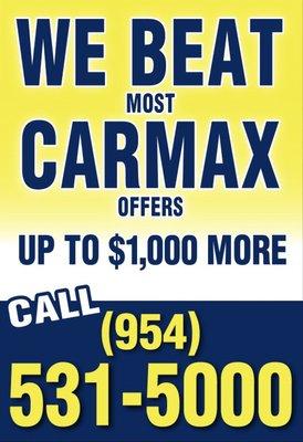 Sell your car here! Get the MOST MONEY for your car with WE PAY MORE!