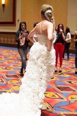 Dress made out of coffee filters!