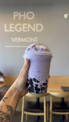 Taro boba smoothie