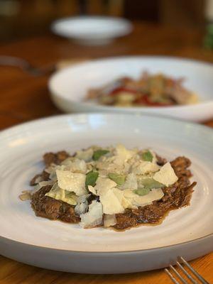 This was a lamb and mushroom ravioli that was to die for........