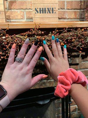 My daughter and I got our nails done today ... I couldn't be more satisfied.