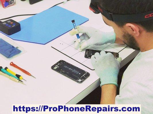 Pro Phone Repairs of Albuquerque top tech at work