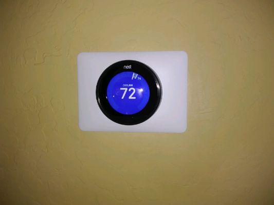 Our fancy new thermostat... :) Clean and perfect installation job by Ryan.