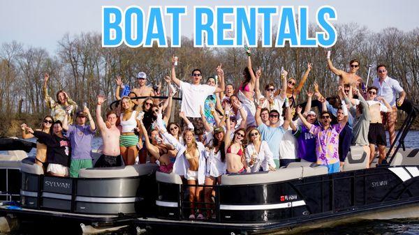 Fun, affordable boats rentals. Just ask SAE fraternity!