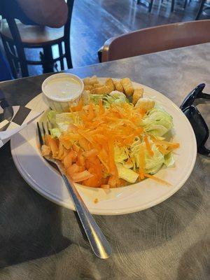 House salad, bland tomatoes