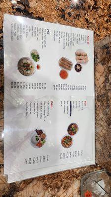 Food menu