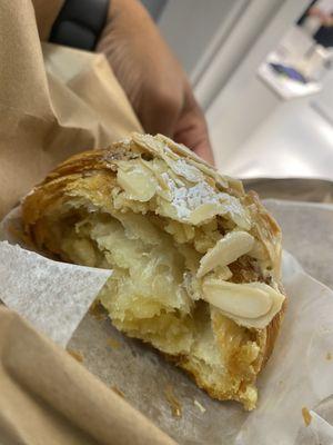 Almond croissant light fluffy delicious