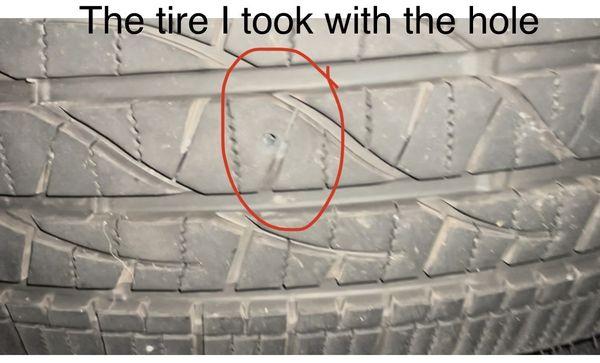 The tire i took to be fixed