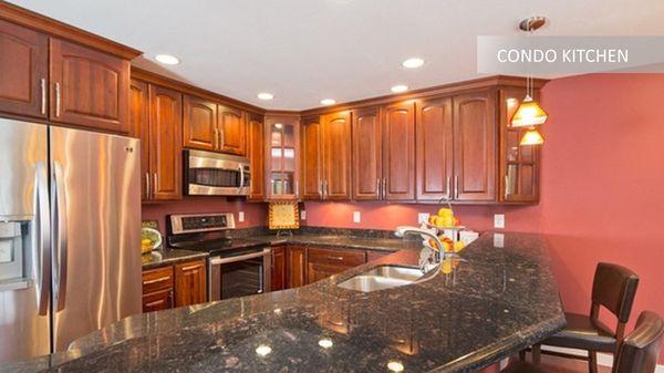 We turned a bland, builder-grade Kirkland condo kitchen into the hangout-of-choice for a bachelor and his buddies.