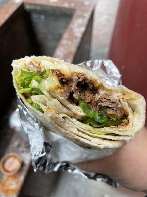 Birria steak burrito