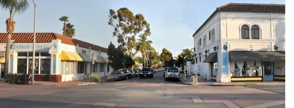 Outside of our East Room (left) and our Main Studio (right)