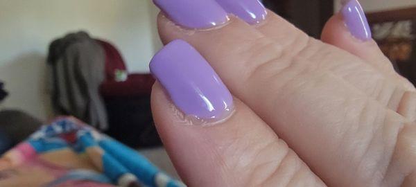 More gel on skin around nails