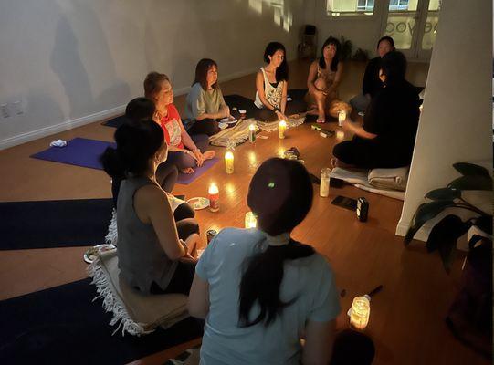 tarot card reading with jen after our sound bath sara