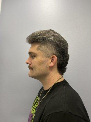 High fade + Baby mullet