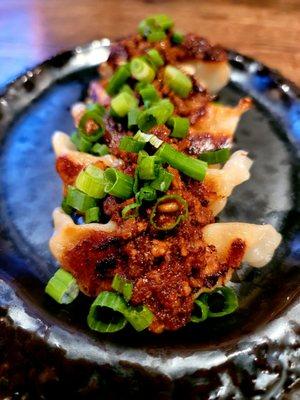 Chili covered Gyoza