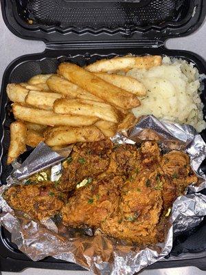 Wingette dinner (7 pcs 2 sides )  Lighthouse- 508 East 117th Street UberEATS delivery