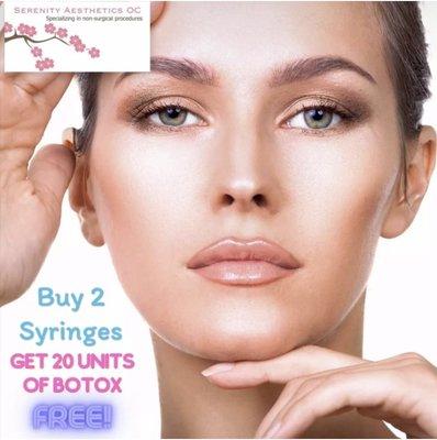 Buy Two Get 20 Units Botox FREE