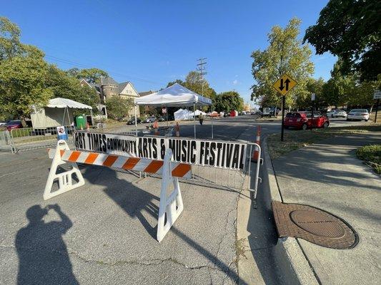 Set up @ the 2024 Temp Location : N. Hamilton Park (Between Broad & Long Streets). Event SEPT 6-7-8, 2024