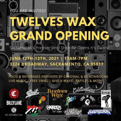 Grand Opening Flyer of the Twelves Wax