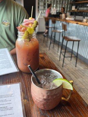 this bloody was a meal of its own! + yummy strawberry basil mule