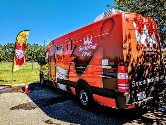 Book the Smoothie King food truck.