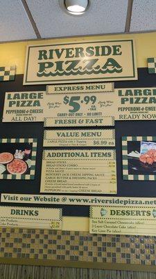 Express menu $5.99