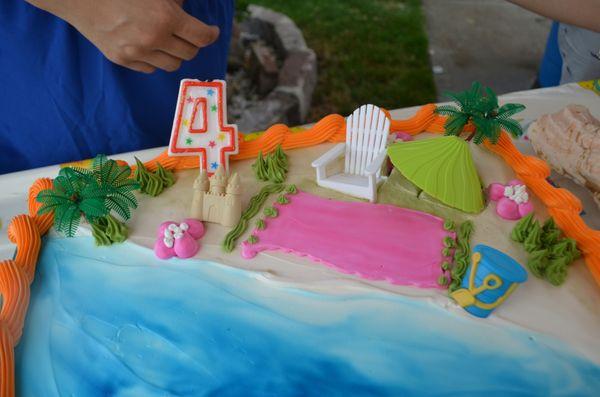 Tres Leches beach themed cake