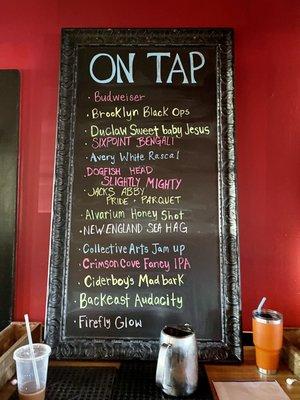 Tap list early March 2021