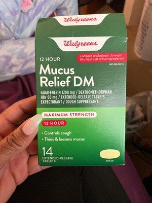 Walgreens brand Mucus Relief