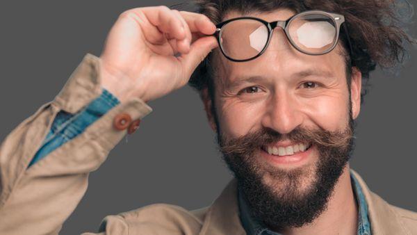 Man lifting glasses