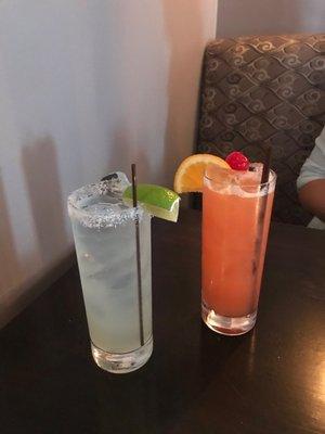 Margarita and rum punch