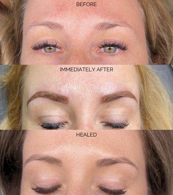 Ombre Powder Brows Before and After! Permanent Make-up