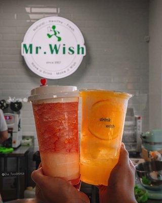 Lychee Sunrise and Peach Sunset