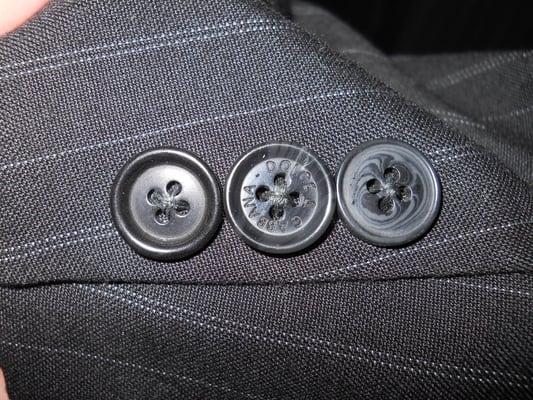 Please see my review for a full explanation, but Linea Pitti replaced matching buttons with this crap.