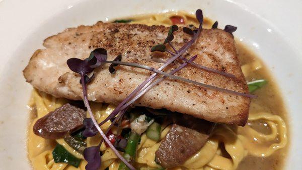 Rockfish over House Made Noodles