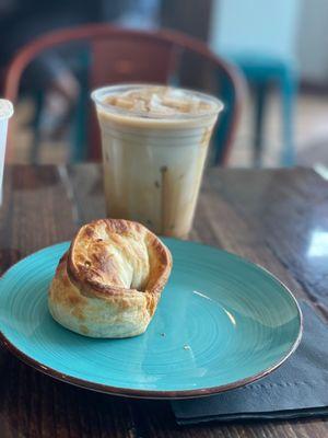 Empanada  and Dulche de Leche Latte