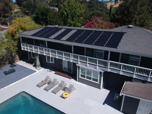 Swimming Pool Solar Heating System in Walnut Creek, CA.