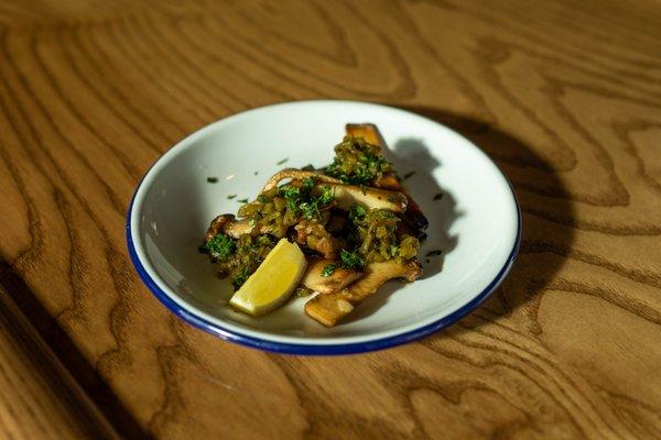 Roasted Mushrooms, garlic confit, poblano pepper relish