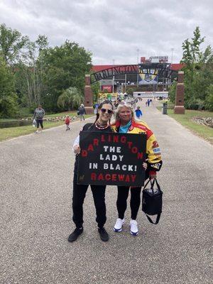 The "Lady in Black" and my beautiful wife.