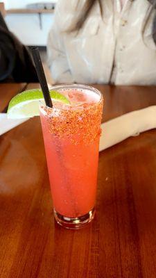 Strawberry Margarita with tajin